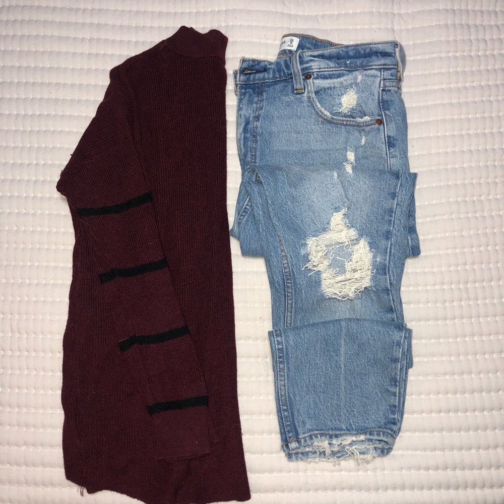 American Eagle mock neck sweater size xs